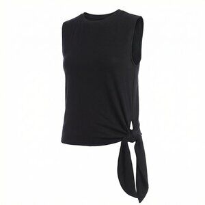 Karen Kane Women’s Top Blouse Black Tie Waist